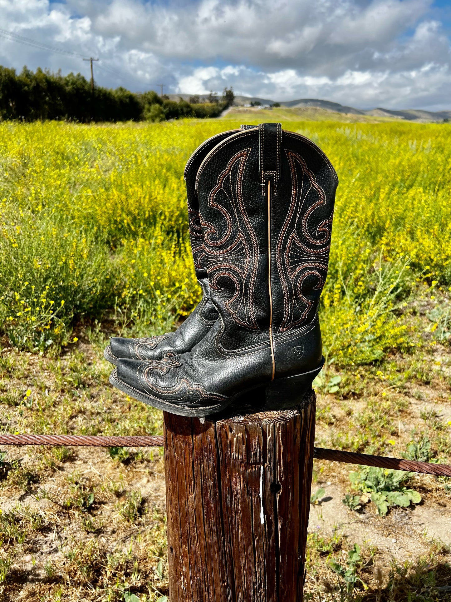 Black Ariat Jilted Leather Boot