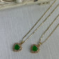 Pavé Jade Heart Pendant