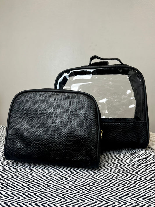 Two Piece Cosmetic Bag Set