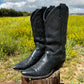 Justin Black Lizard Cowboy Boot