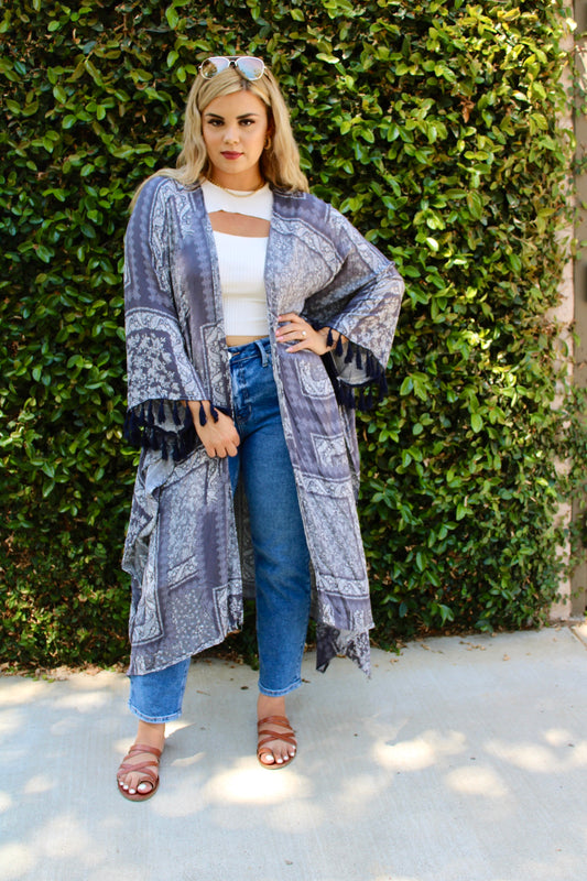 Paisley Tassel Duster