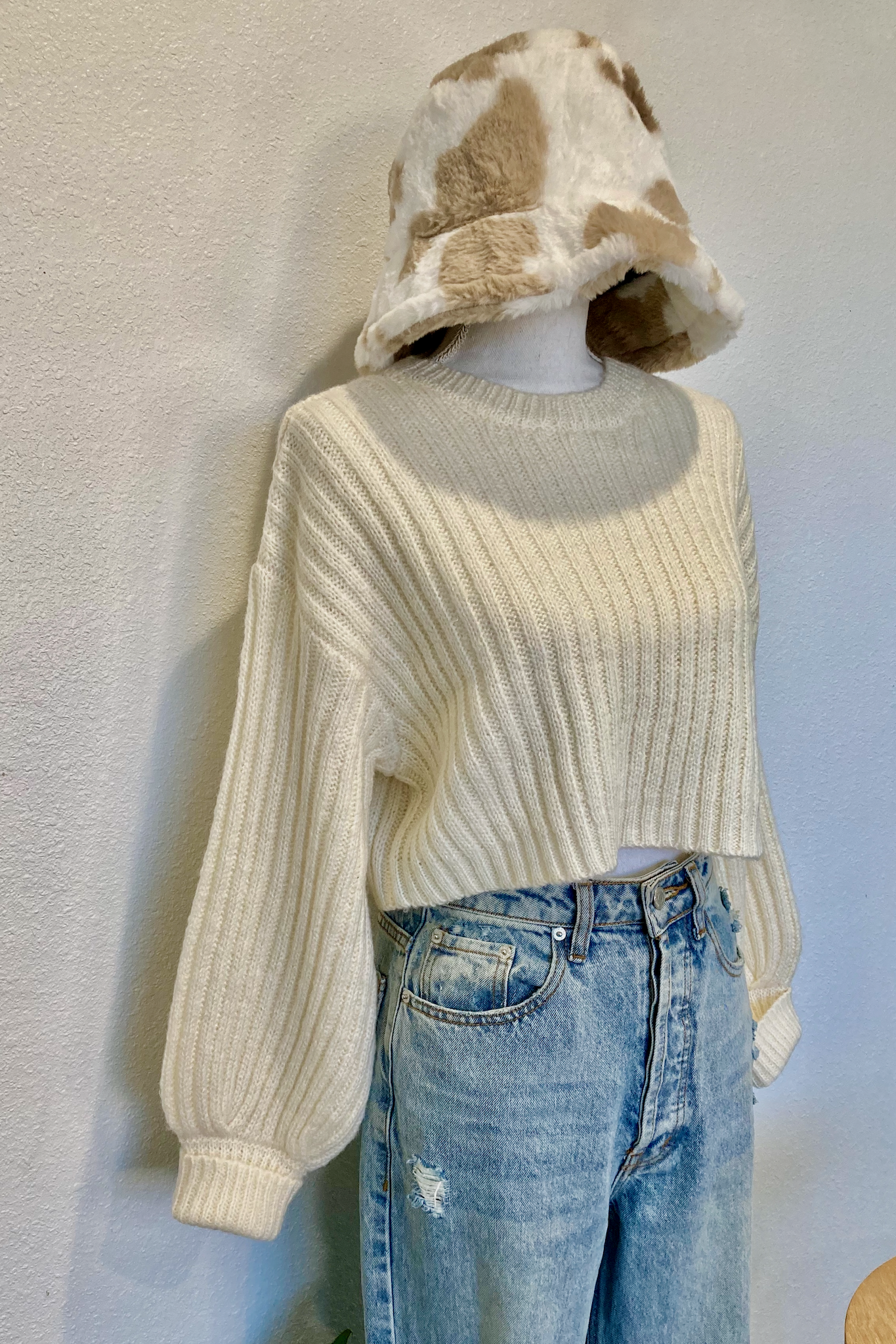 Snowflake Cropped Sweater