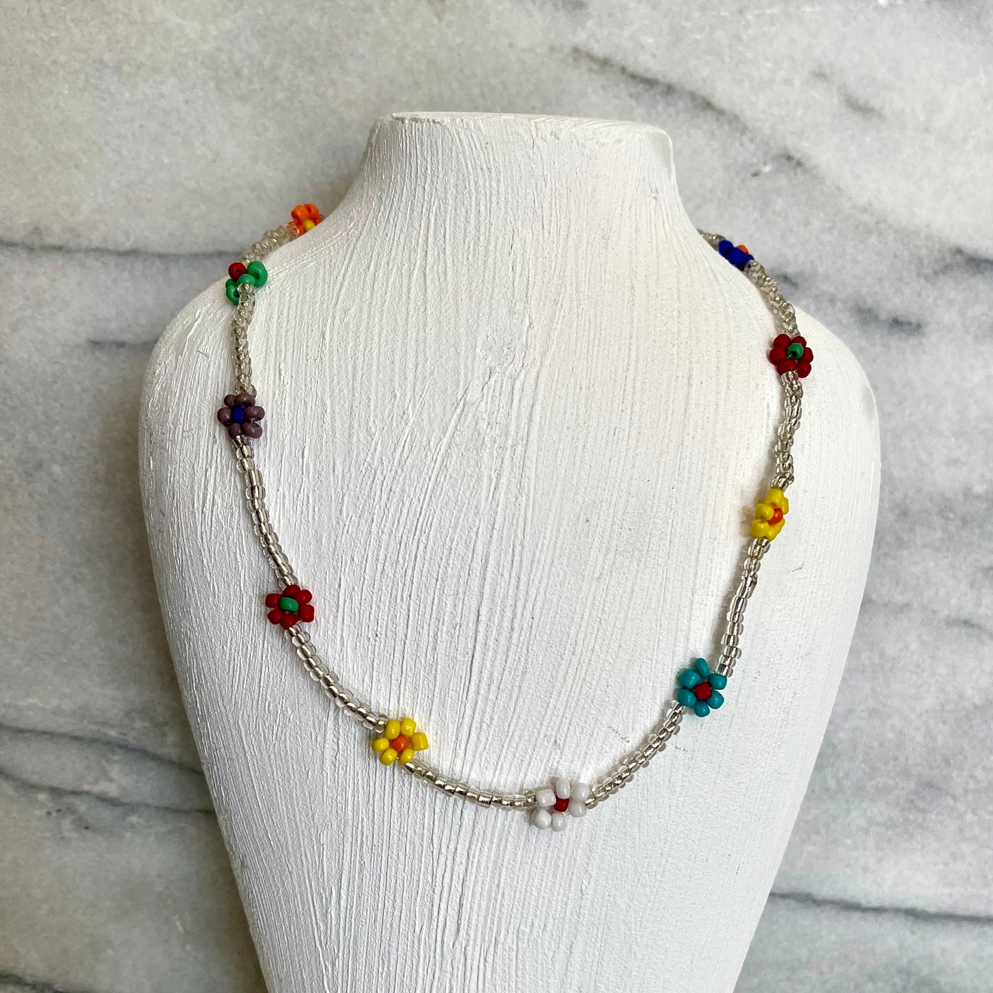 Wild Flower Beaded Necklace